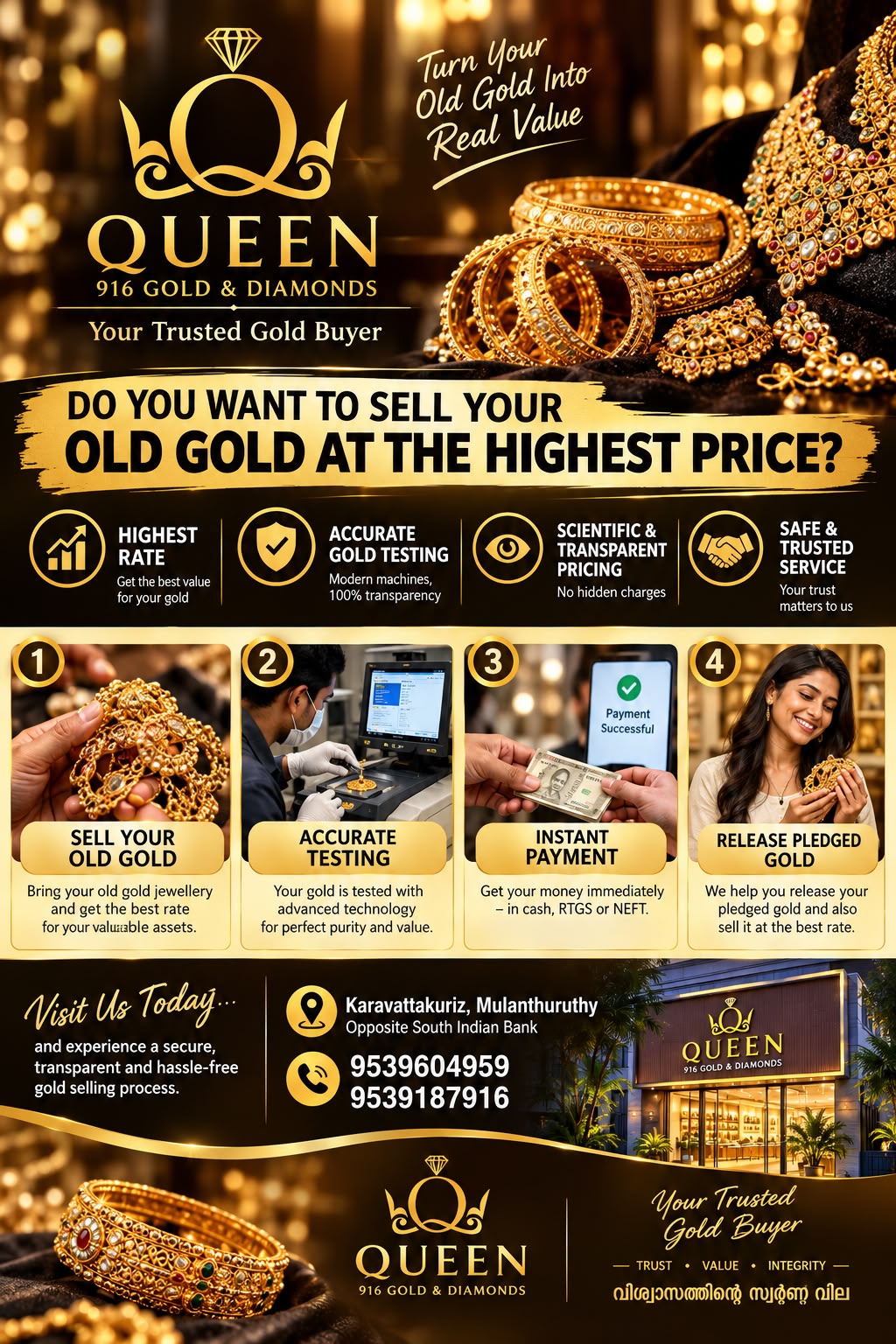 Queen 916 Gold & Diamonds Trusted Buyer